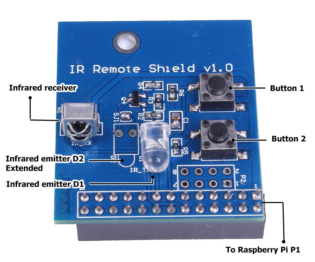 38KHz Infrared Control Transmitting Receiving Shield Module for